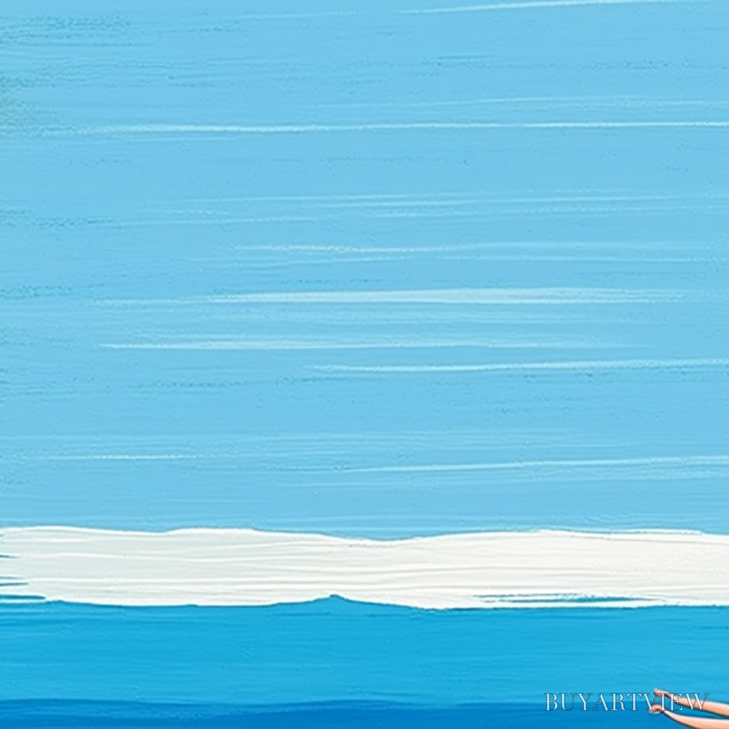 ARTOVITAS the Plunge – Minimalist Blue Art of a Summer Pool Scene - image 5