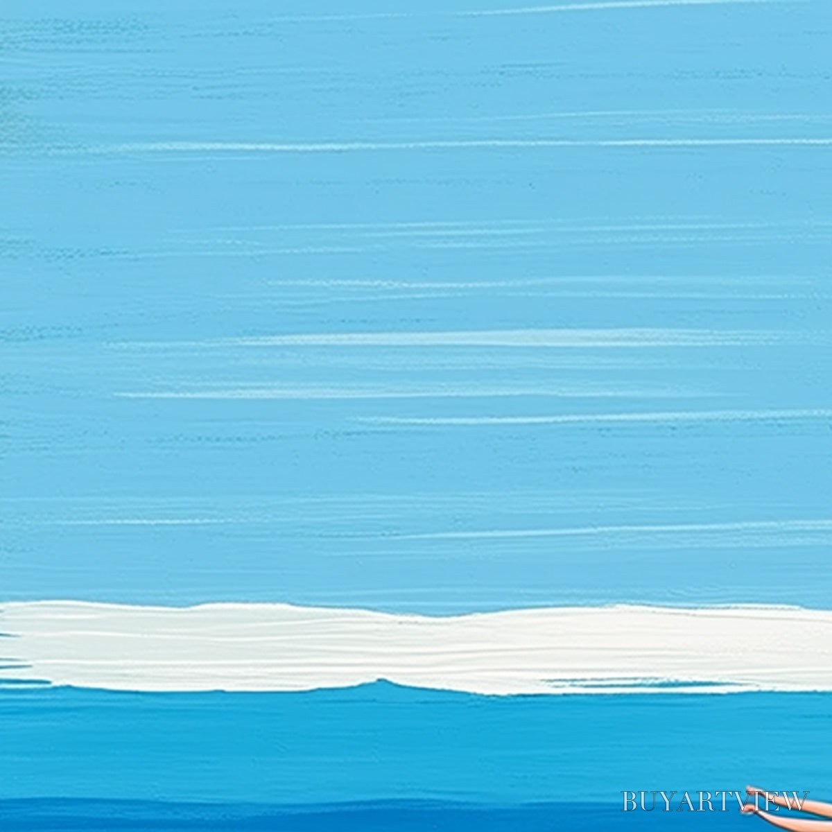 ARTOVITAS the Plunge – Minimalist Blue Art of a Summer Pool Scene - image 5