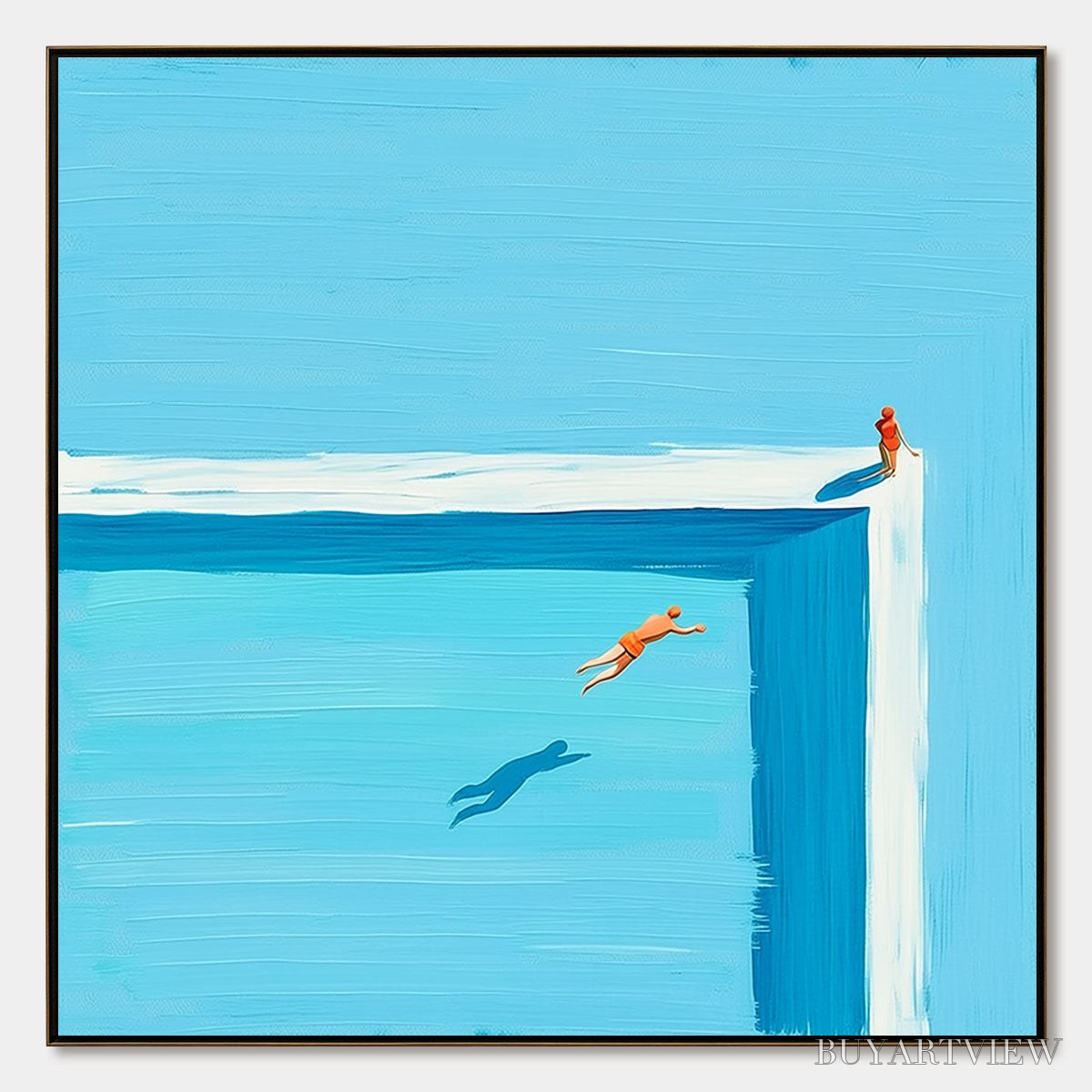 ARTOVITAS the Leap – Minimalist Art of a Summer Pool Dive - image 1