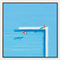 ARTOVITAS the Plunge – Minimalist Modern Art of a Summer Pool Scene - image 1