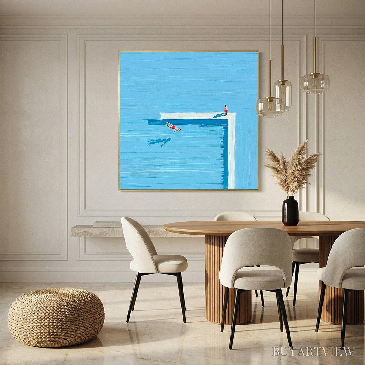 ARTOVITAS the Plunge – Minimalist Modern Art of a Summer Pool Scene - image 2