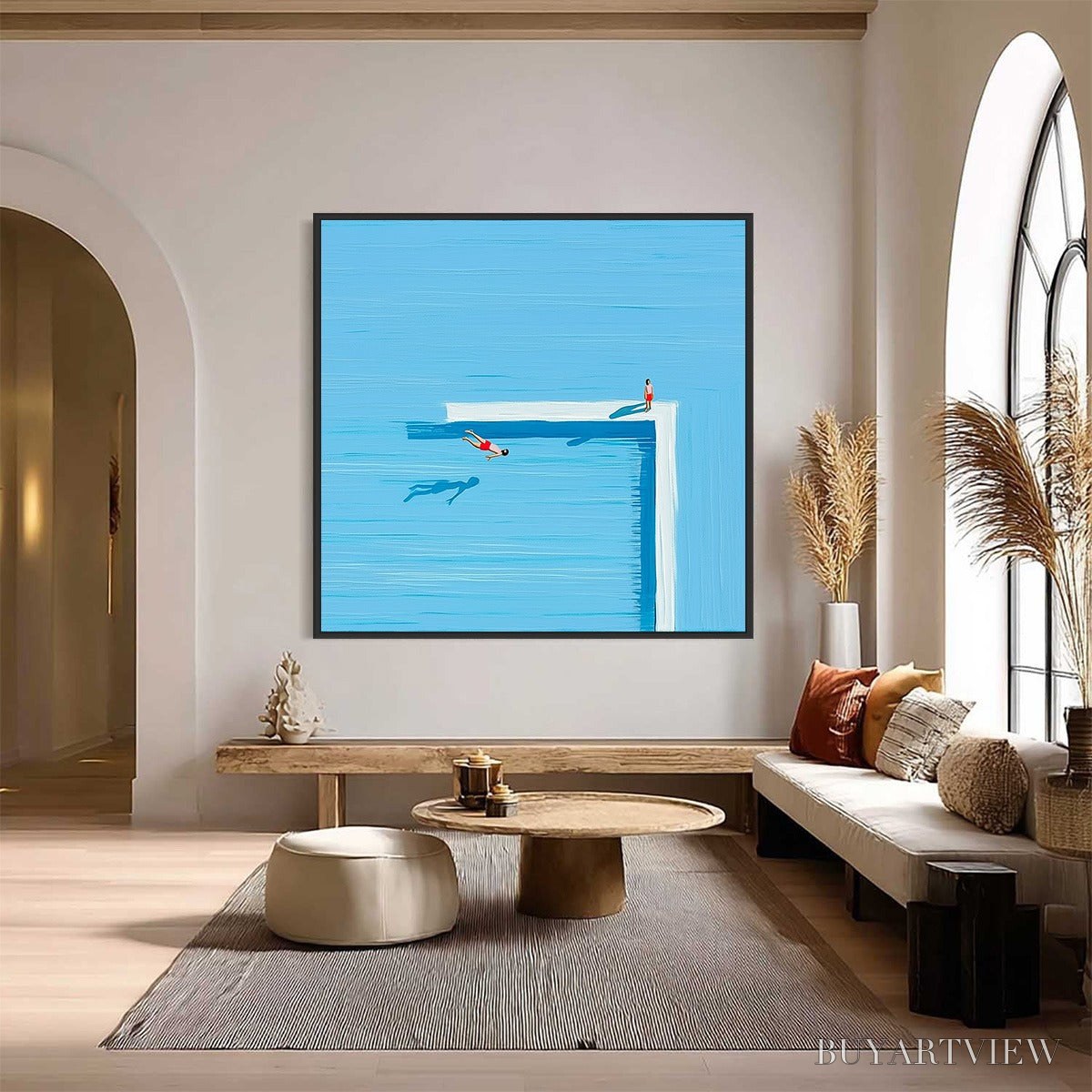 ARTOVITAS the Plunge – Minimalist Modern Art of a Summer Pool Scene - image 6