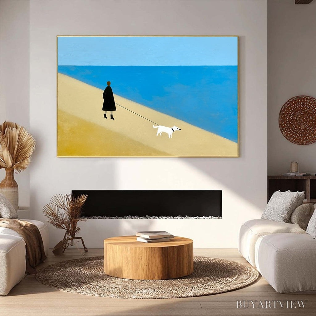ARTOVITAS Solitude – Minimalist Seaside Companion Painting - image 4