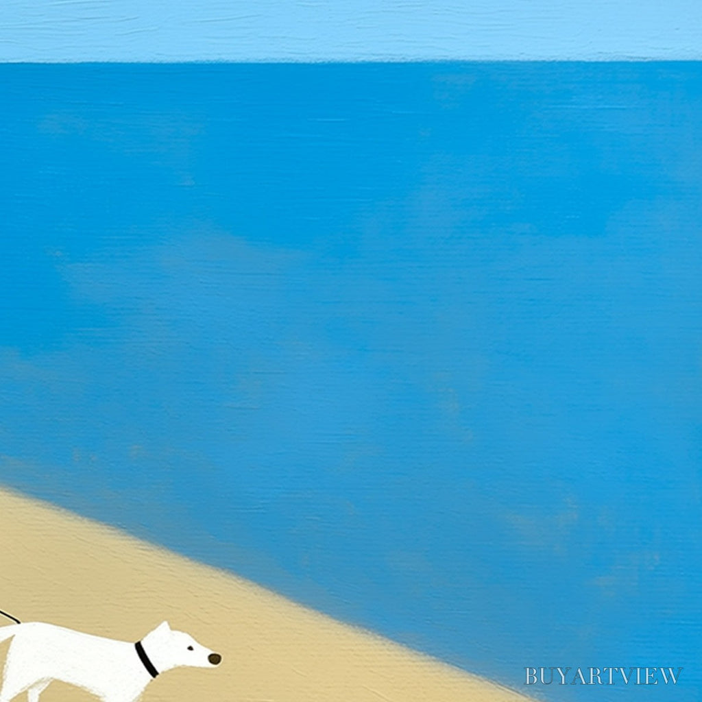 ARTOVITAS Solitude – Minimalist Seaside Companion Painting - image 5