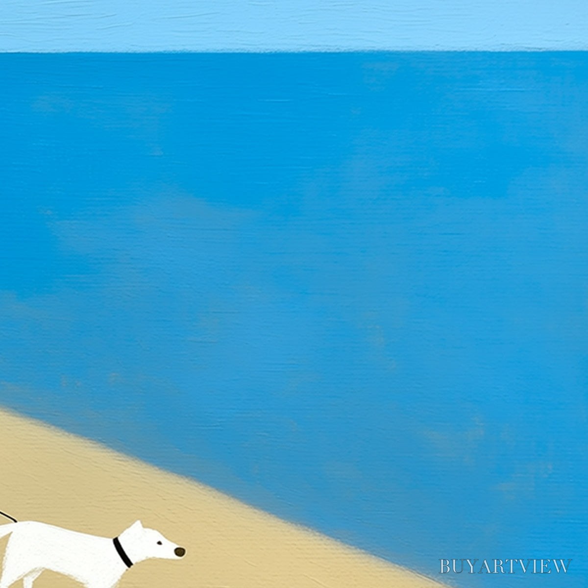 ARTOVITAS Solitude – Minimalist Seaside Companion Painting - image 5