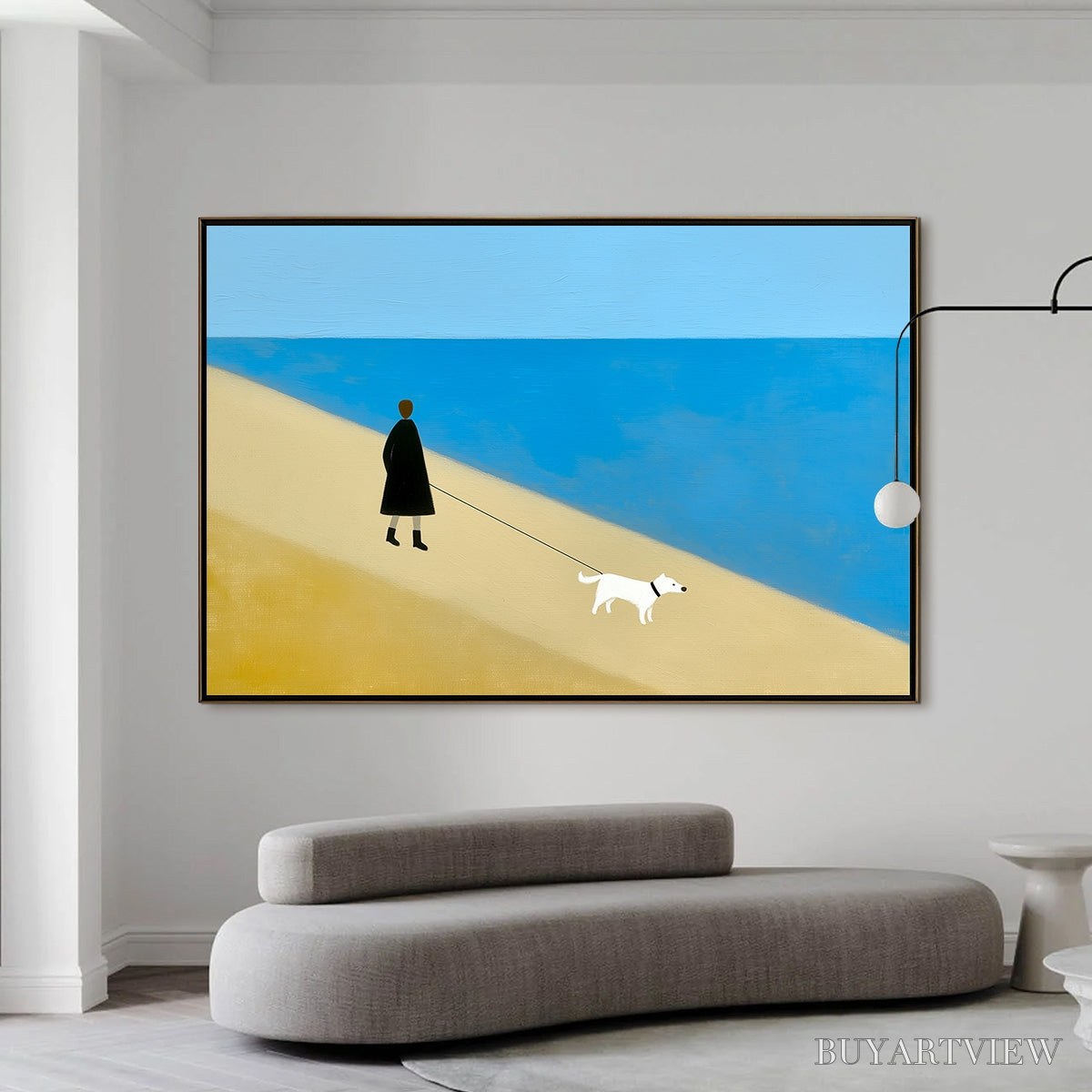 ARTOVITAS Solitude – Minimalist Seaside Companion Painting - image 6