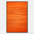 ARTOVITAS Saffron Rhythm – Vibrant Textured Minimalist Orange Painting - image 1