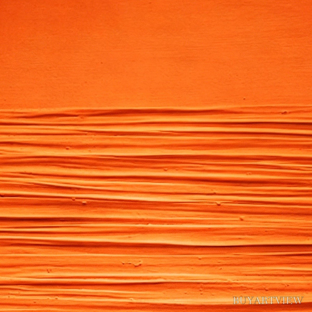 ARTOVITAS Saffron Rhythm – Vibrant Textured Minimalist Orange Painting - image 3
