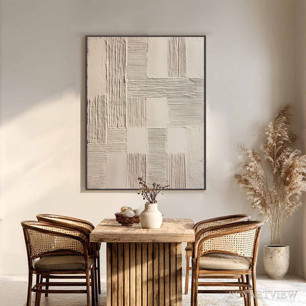 ARTOVITAS Foundations – Textured Minimalist Abstract Painting in Beige - image 2