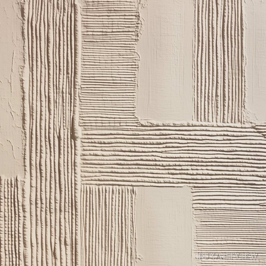 ARTOVITAS Foundations – Textured Minimalist Abstract Painting in Beige - image 3