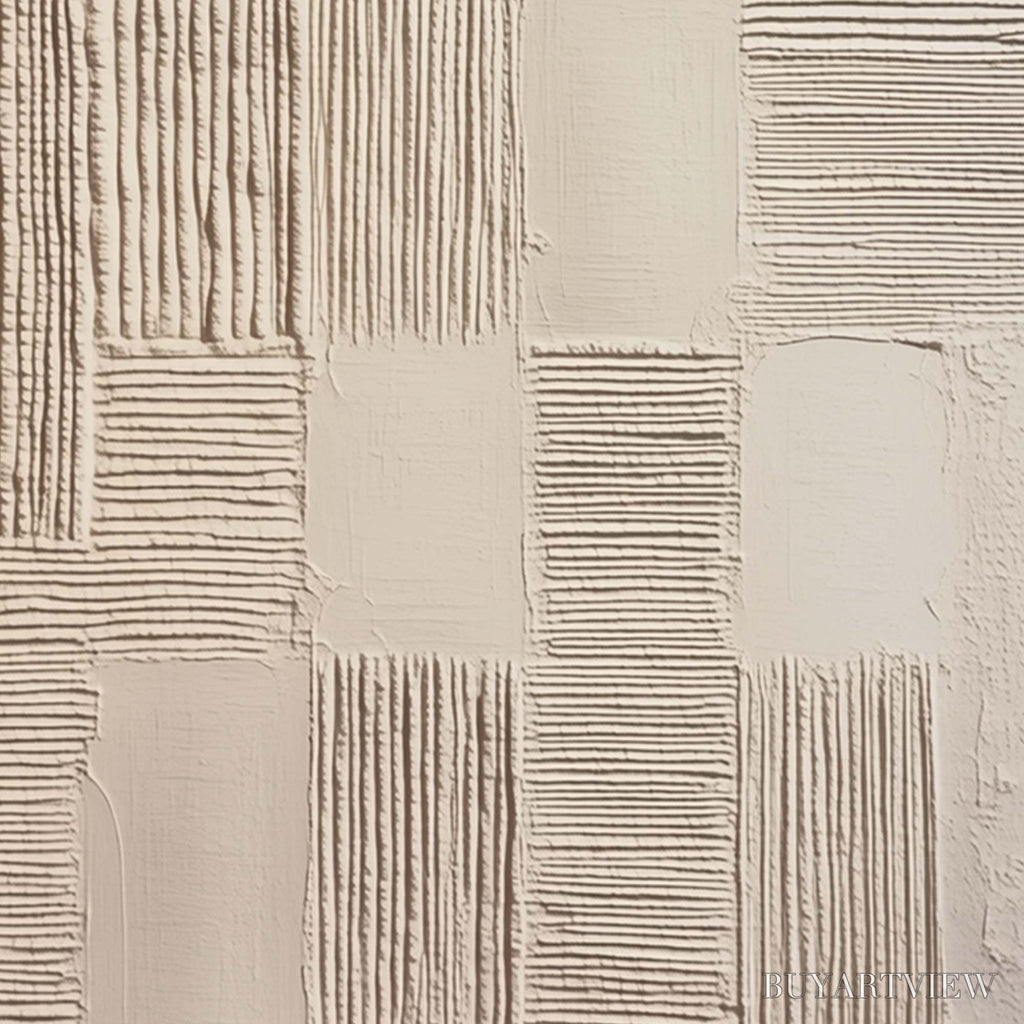 ARTOVITAS Foundations – Textured Minimalist Abstract Painting in Beige - image 5