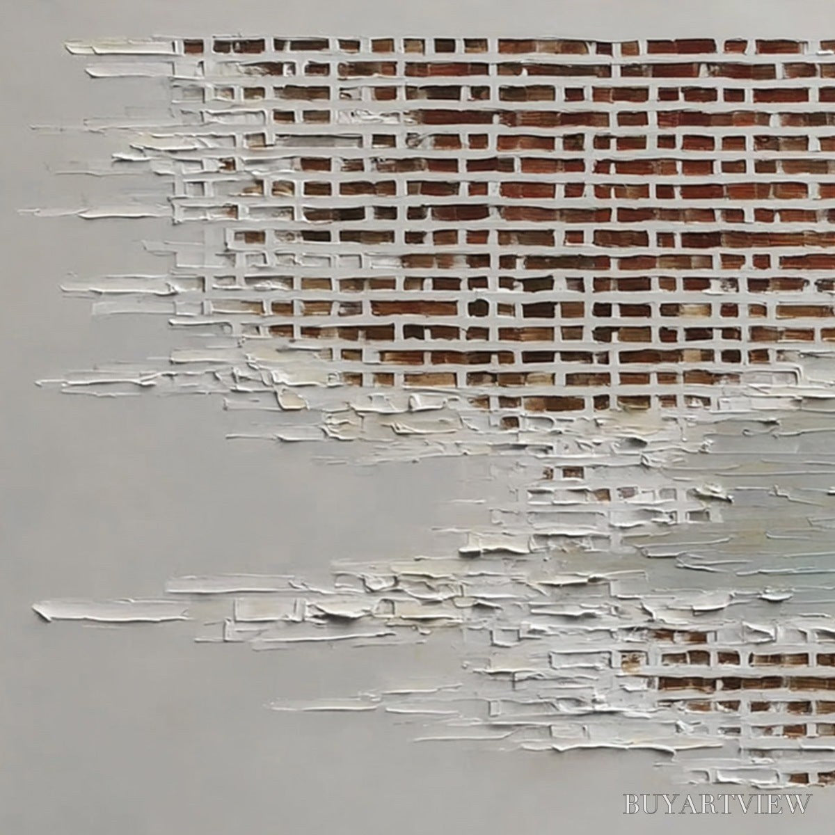 ARTOVITAS Fragments of Time – Textured Minimalist Architectural Abstract Painting - image 3