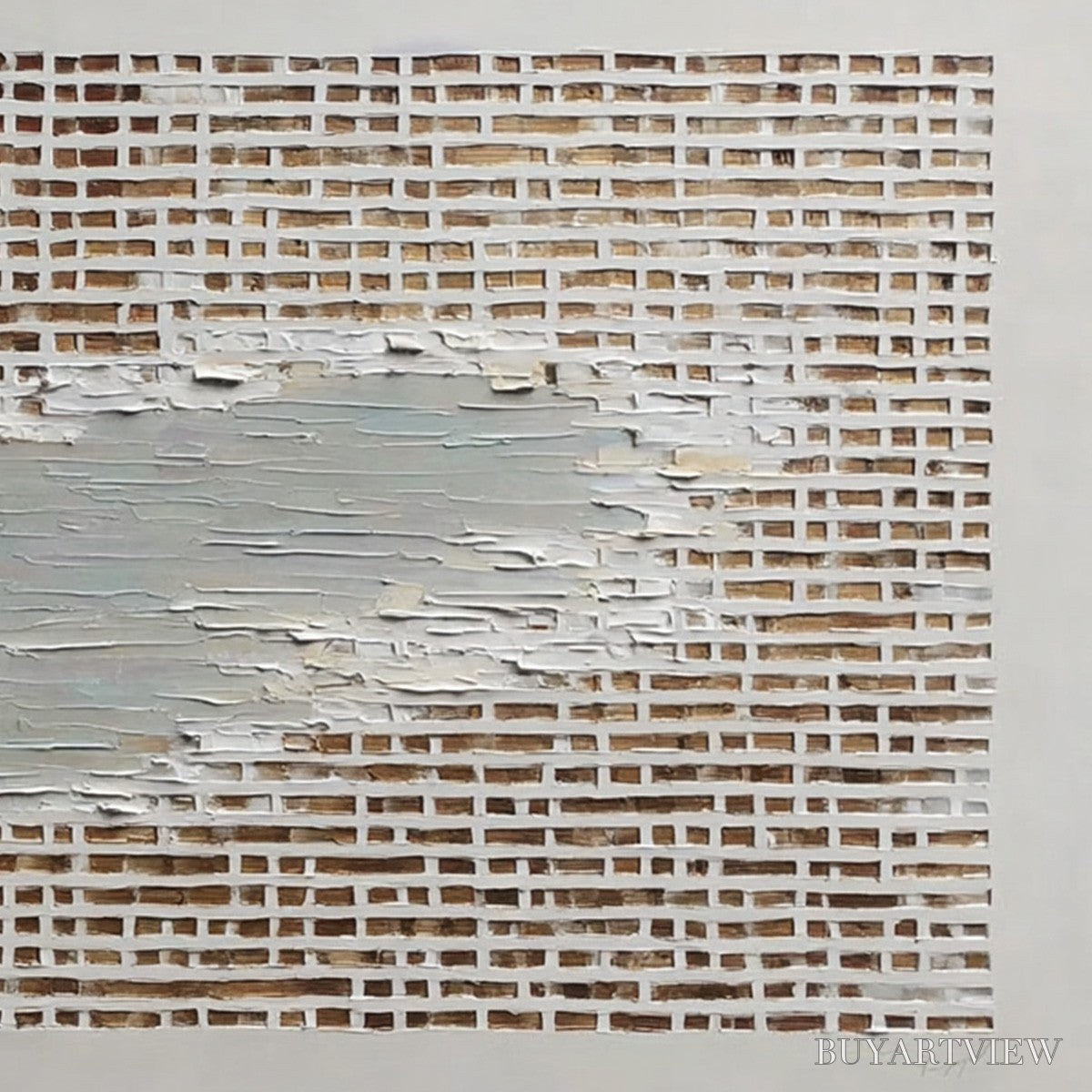 ARTOVITAS Fragments of Time – Textured Minimalist Architectural Abstract Painting - image 5