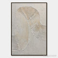 ARTOVITAS Continuum – Textured Minimalist Abstract Painting in White and Beige - image 1