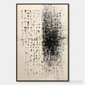 ARTOVITAS Static – Large Textured Black and White Minimalist Abstract Painting - image 1