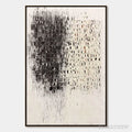 ARTOVITAS Fragment – Textured Minimalist Black and White Architectural Painting - image 1