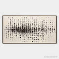 ARTOVITAS Static Rhythm – Textured Black and White Minimalist Abstract Painting - image 1