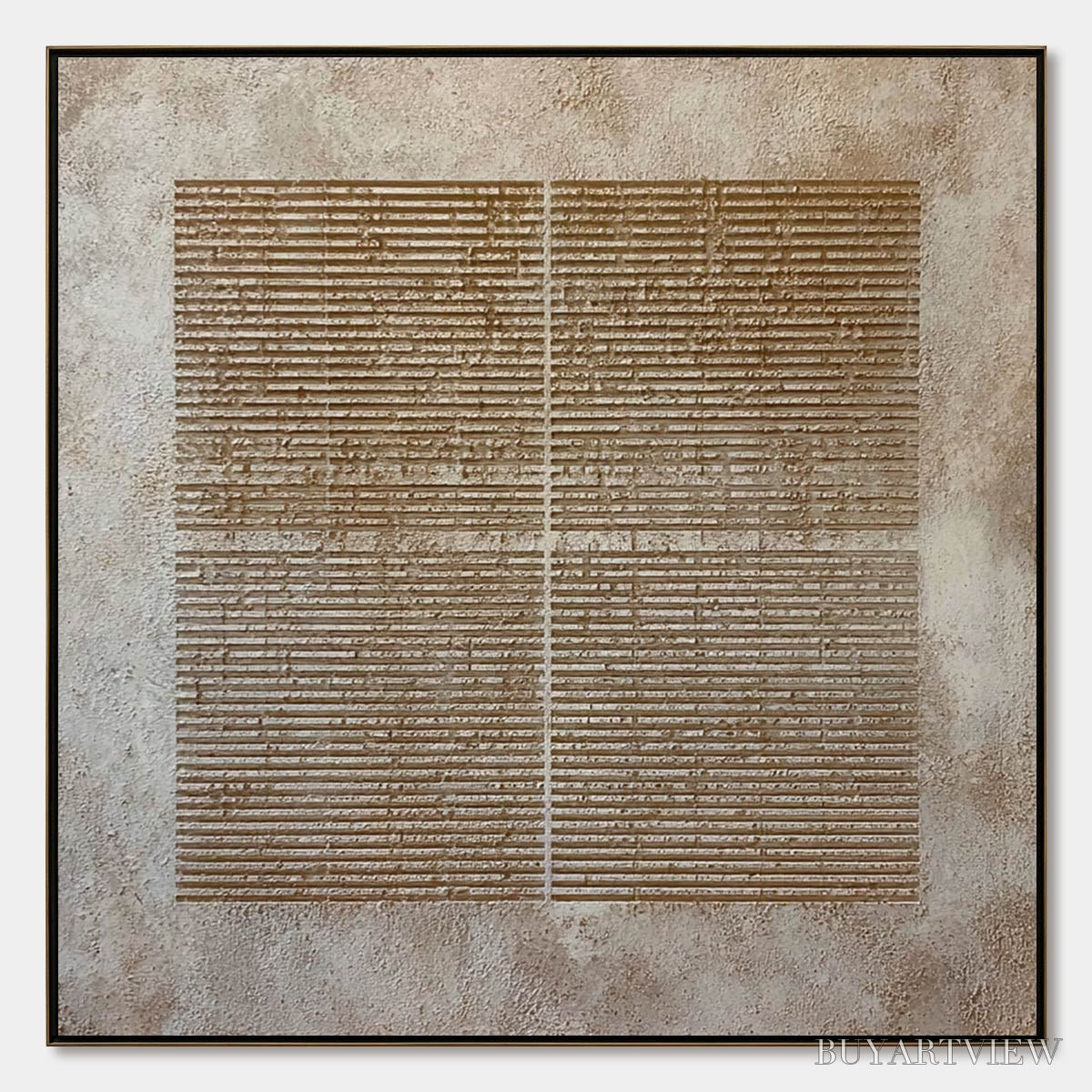 ARTOVITAS Codex – Large Square Textured Minimalist Abstract Painting - image 1