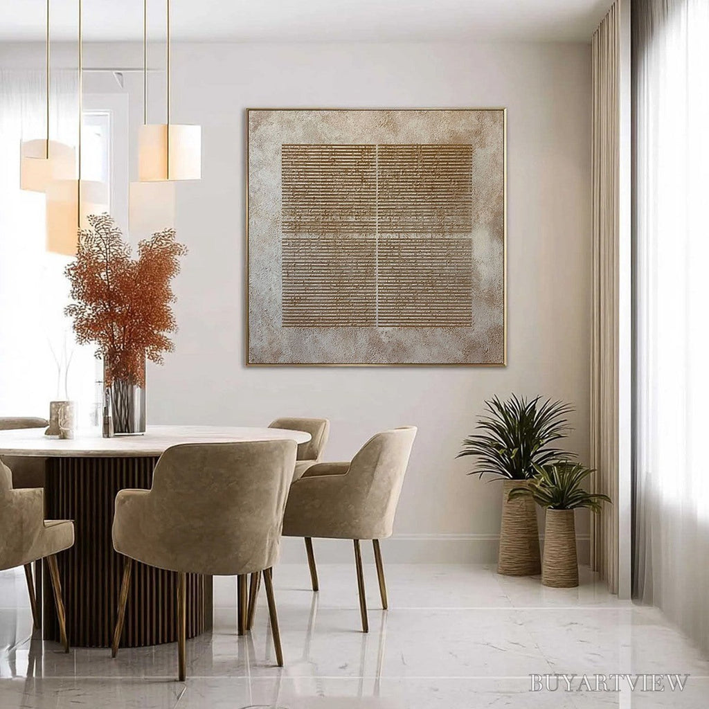 ARTOVITAS Codex – Large Square Textured Minimalist Abstract Painting - image 4