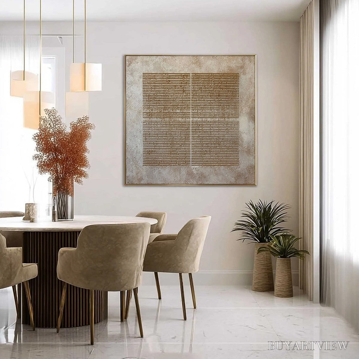 ARTOVITAS Codex – Large Square Textured Minimalist Abstract Painting - image 4