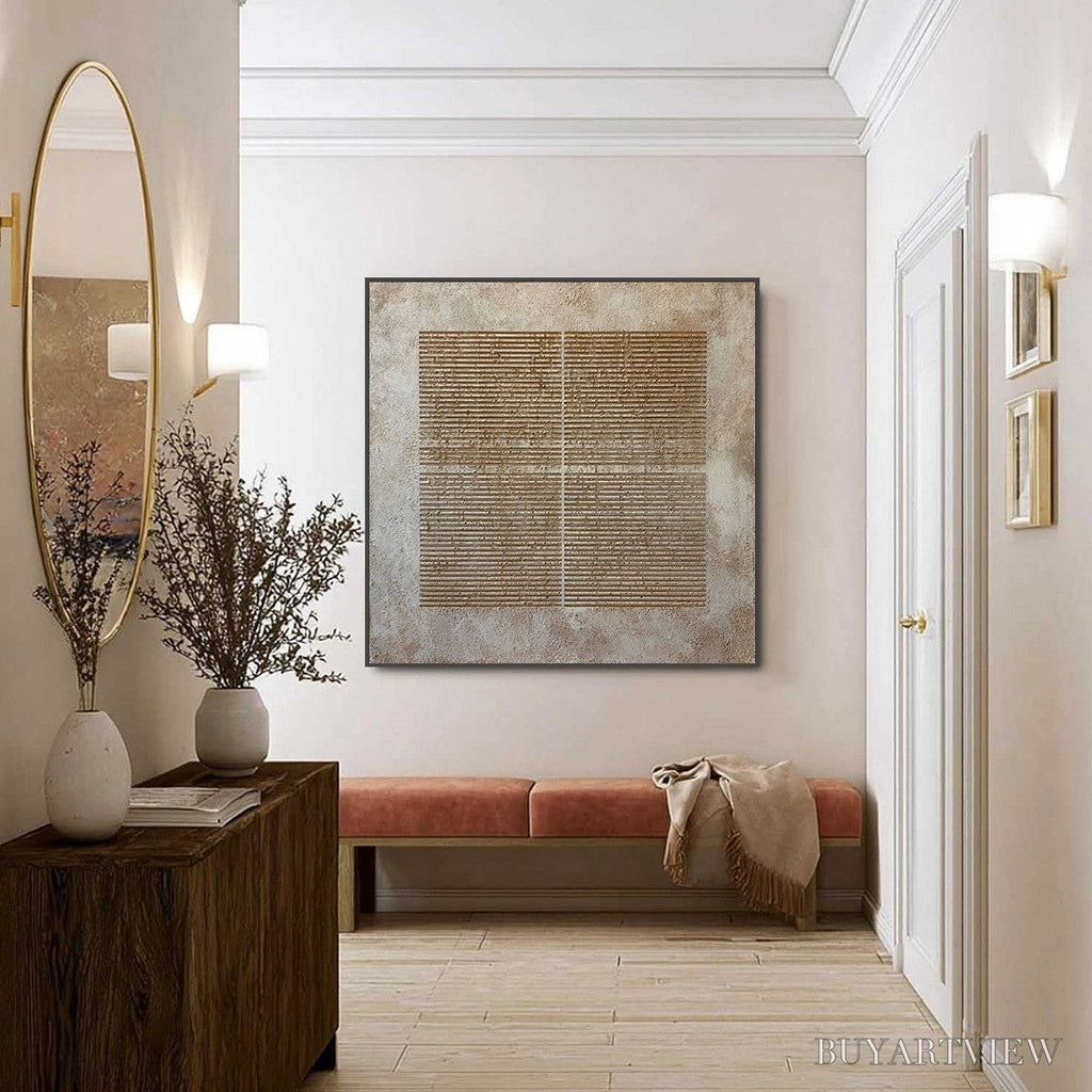ARTOVITAS Codex – Large Square Textured Minimalist Abstract Painting - image 6