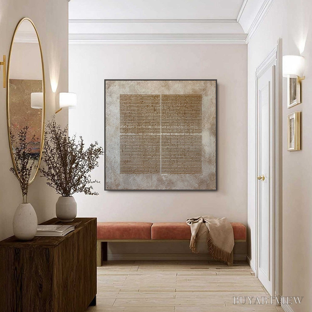 ARTOVITAS Codex – Large Square Textured Minimalist Abstract Painting - image 6