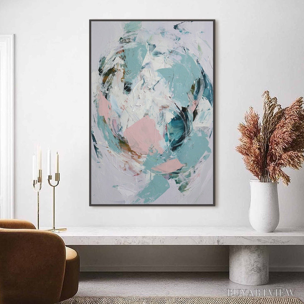 ARTOVITAS First Blush – Textured Modern Abstract Painting - image 2