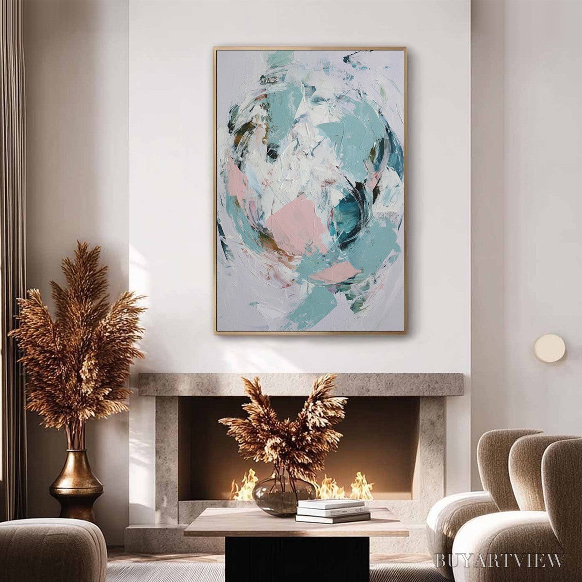 ARTOVITAS First Blush – Textured Modern Abstract Painting - image 4