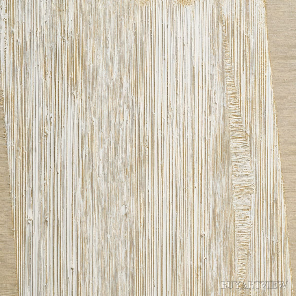 ARTOVITAS Linear Calm – Textured Minimalist Abstract Painting in Beige - image 5