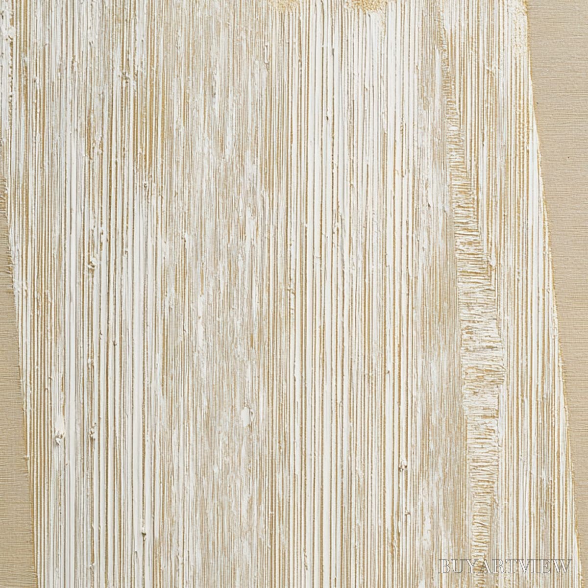 ARTOVITAS Linear Calm – Textured Minimalist Abstract Painting in Beige - image 5