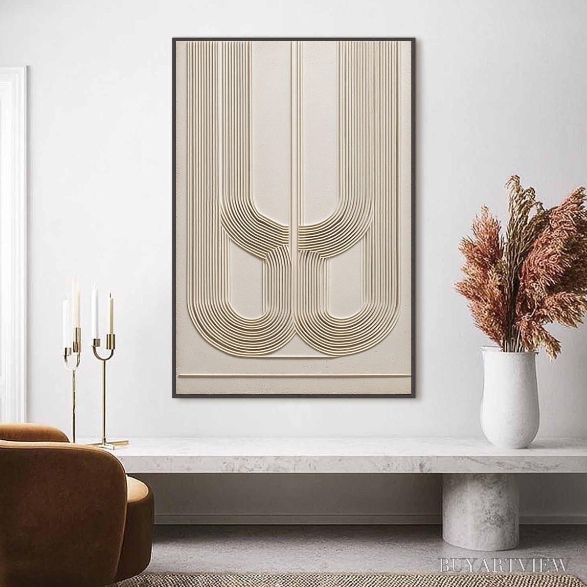 ARTOVITAS Arcade – Textured Minimalist Architectural Abstract Painting - image 2