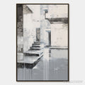 ARTOVITAS Echoes in Concrete – Monochrome Abstract Architectural Painting - image 1