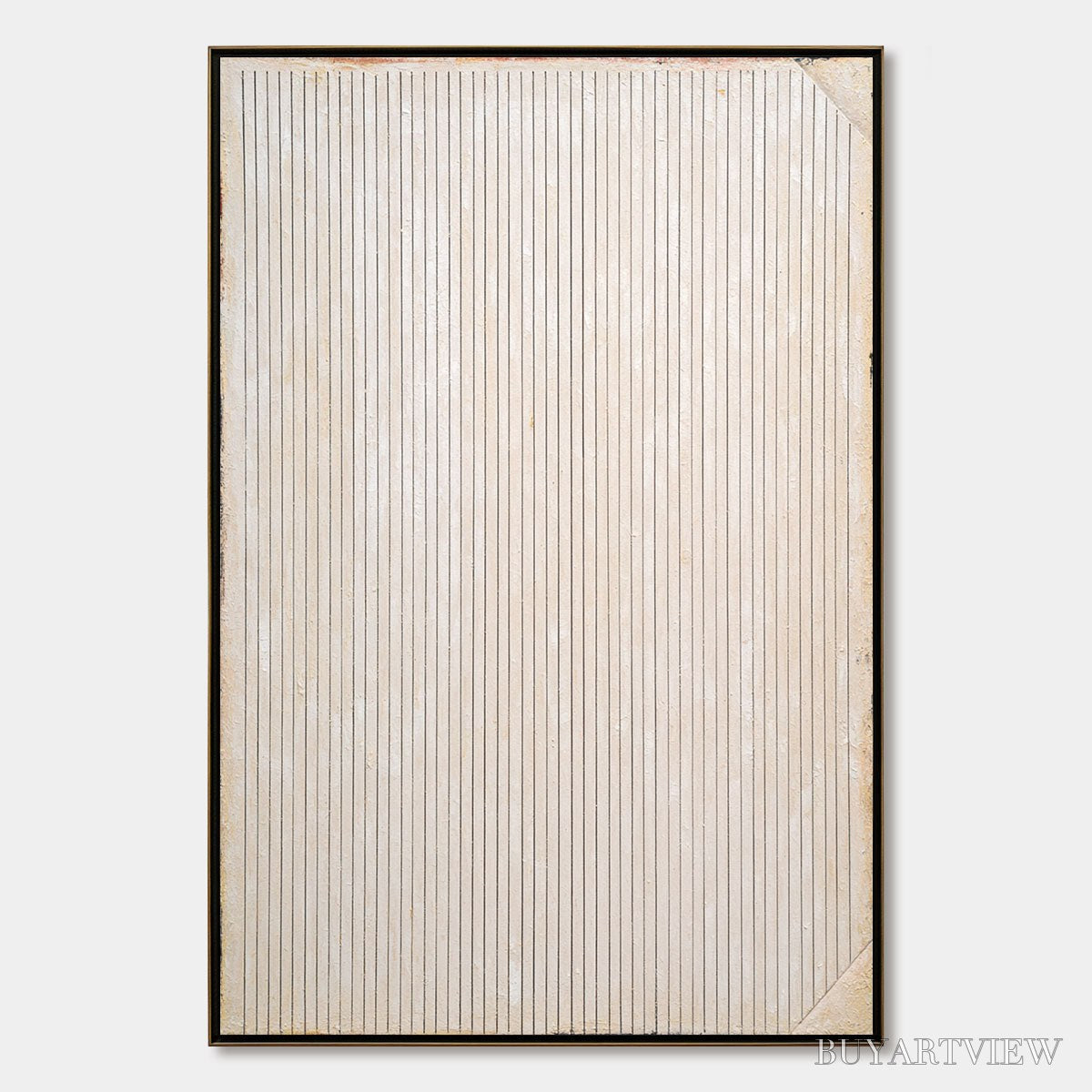 ARTOVITAS Linear Calm – Textured Minimalist Abstract Line Art Painting - image 1