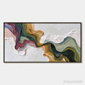 ARTOVITAS Terra Flow – Textured Abstract Earth Tone Panoramic Painting - image 1