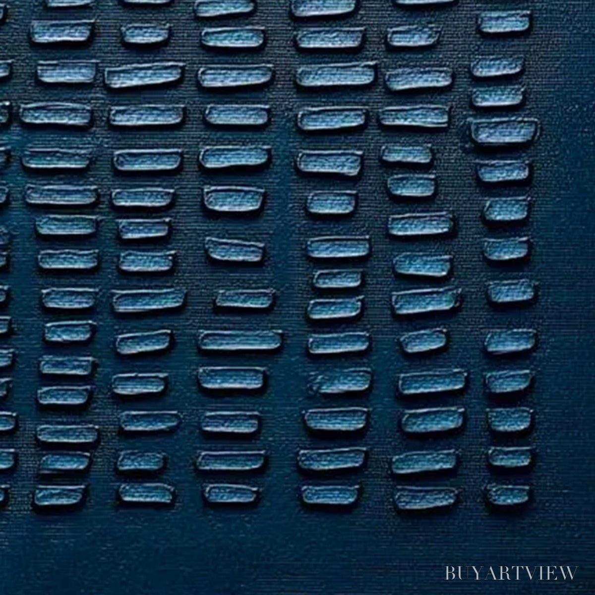 ARTOVITAS Midnight Code – Textured Minimalist Geometric Abstract Oil Painting - image 4