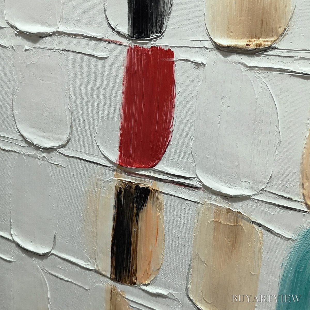 ARTOVITAS Textured Tiles – Minimalist Abstract Textured Oil Painting - image 3