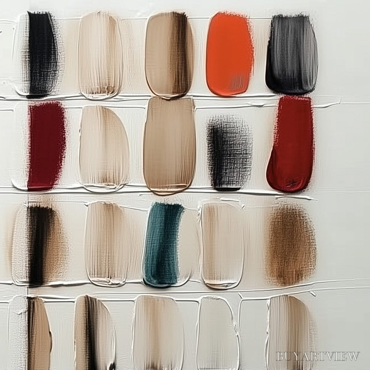 ARTOVITAS Textured Tiles – Minimalist Abstract Textured Oil Painting - image 6
