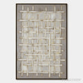 ARTOVITAS Woven Tranquility Minimalist Textured Beige Abstract Oil Painting - image 1