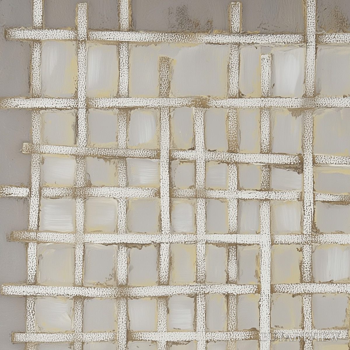 ARTOVITAS Woven Tranquility Minimalist Textured Beige Abstract Oil Painting - image 6