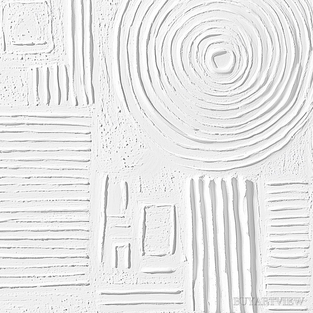 ARTOVITAS White Texture Minimalist Textured Abstract Oil Painting - image 6