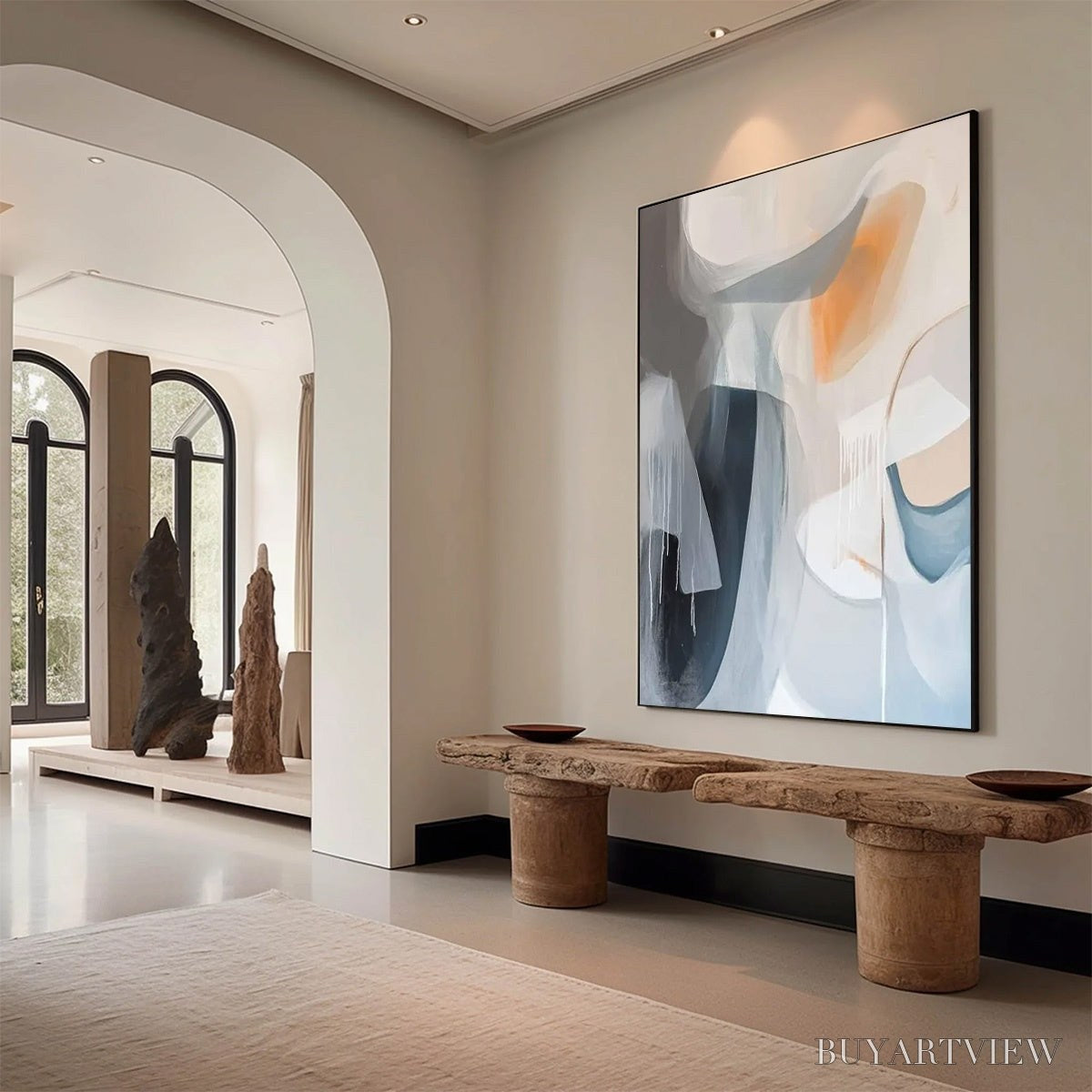 ARTOVITAS Abstract Flow – Modern Minimalist Abstract Oil Painting - image 3
