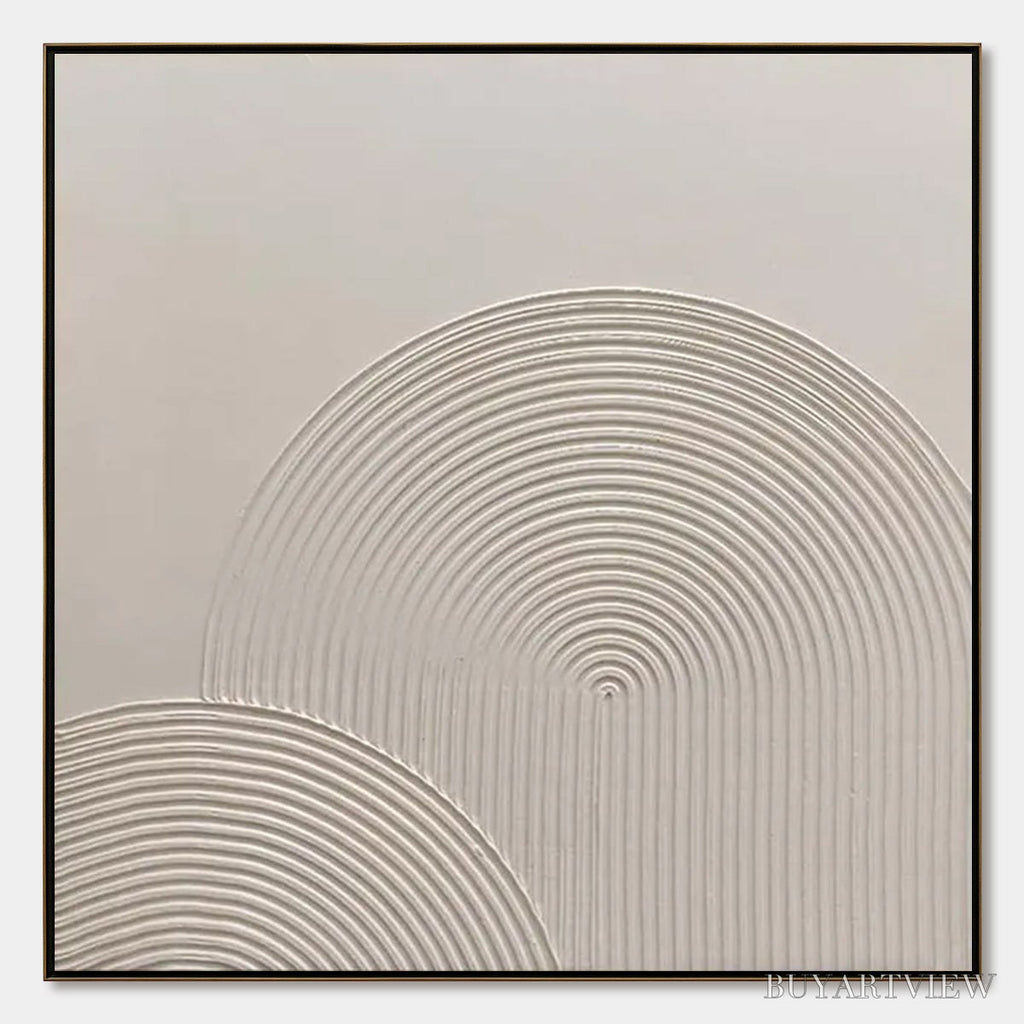 ARTOVITAS Sandstone Arches – Textured Minimalist Abstract Oil Painting - image 1