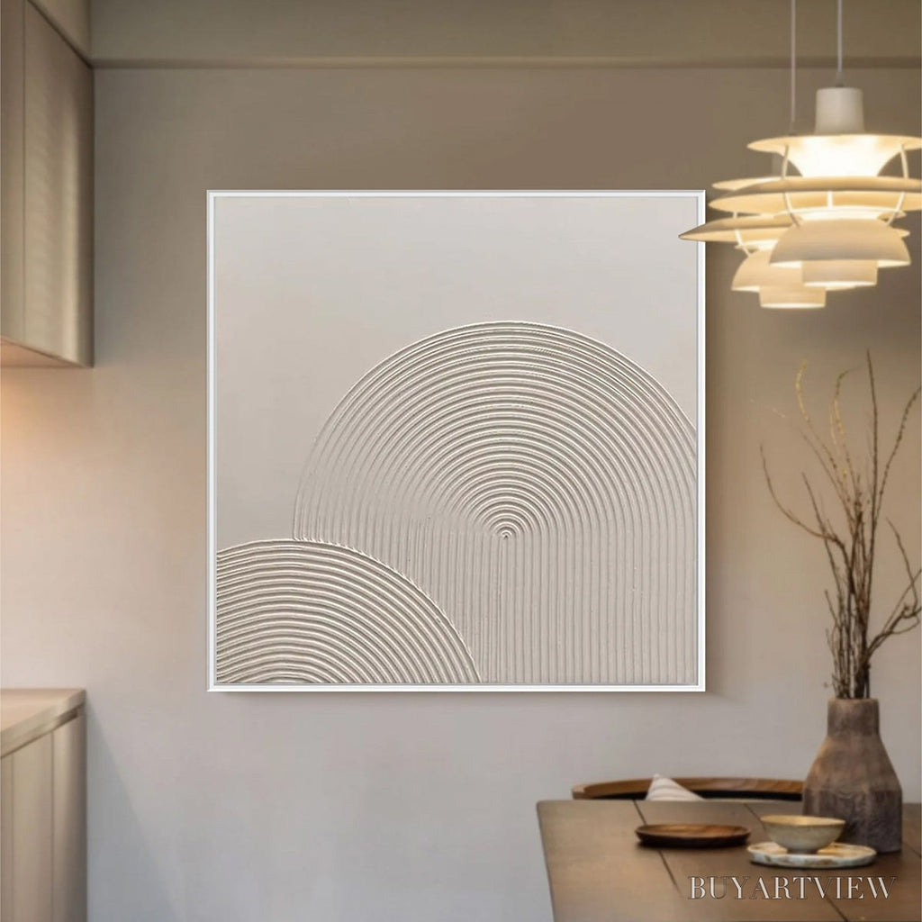 ARTOVITAS Sandstone Arches – Textured Minimalist Abstract Oil Painting - image 2
