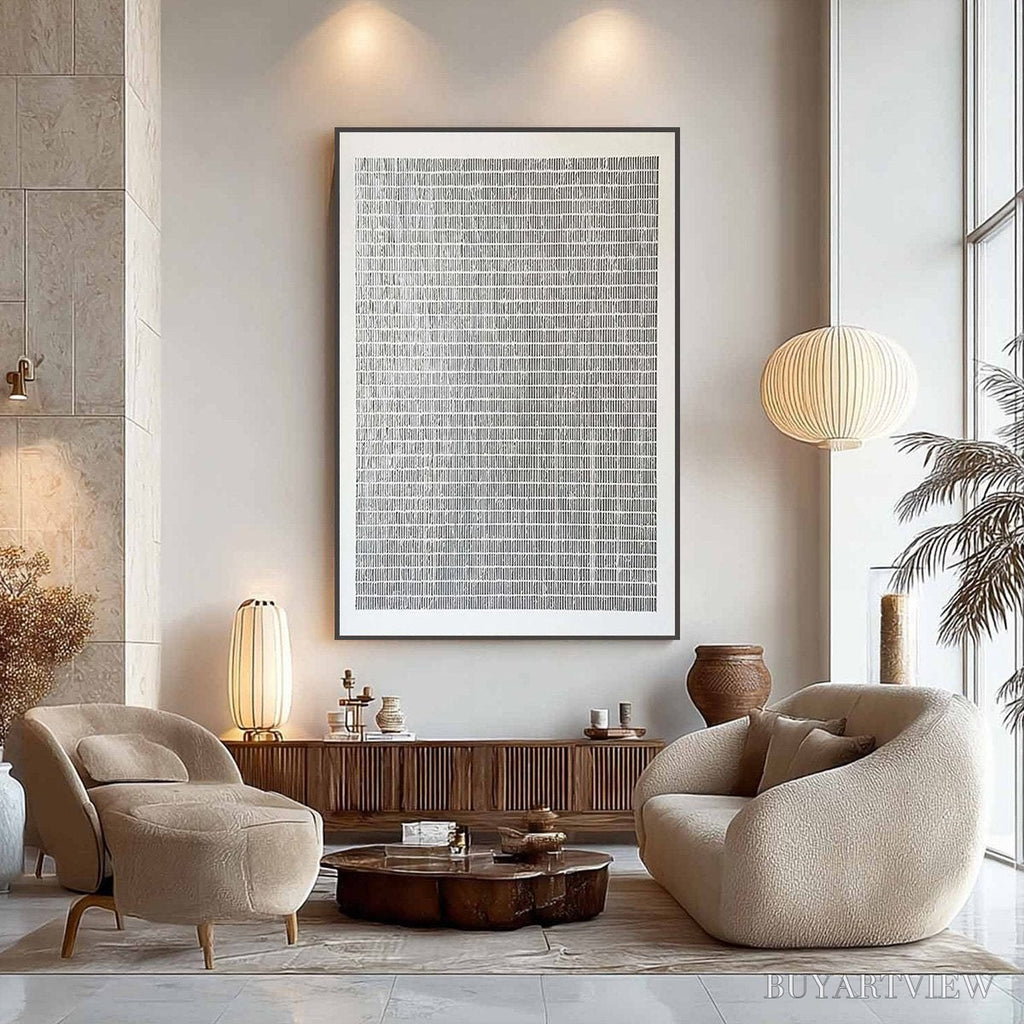 ARTOVITAS Silver Linings – Textured Minimalist Abstract Oil Painting - image 6
