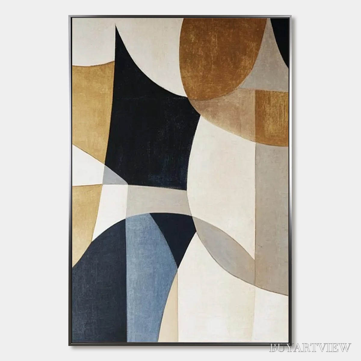 ARTOVITAS Geometric Balance – Abstract Minimalist Geometric Oil Painting - image 1
