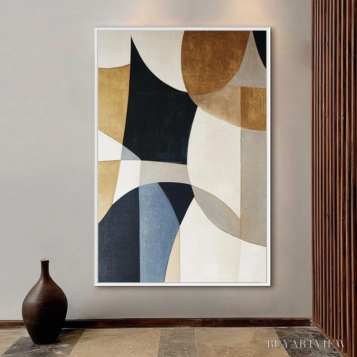 ARTOVITAS Geometric Balance – Abstract Minimalist Geometric Oil Painting - image 2