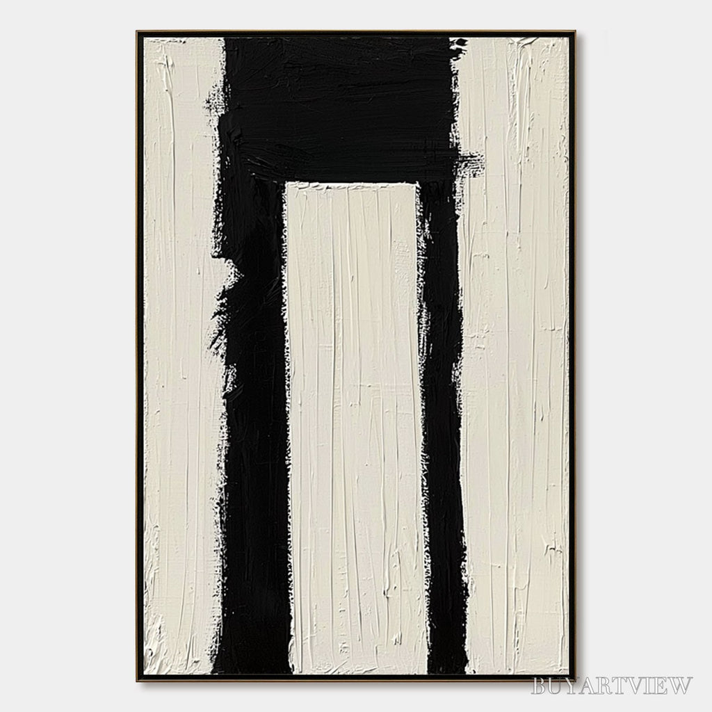 ARTOVITAS Gateway – Textured Minimalist Abstract Oil Painting - image 1