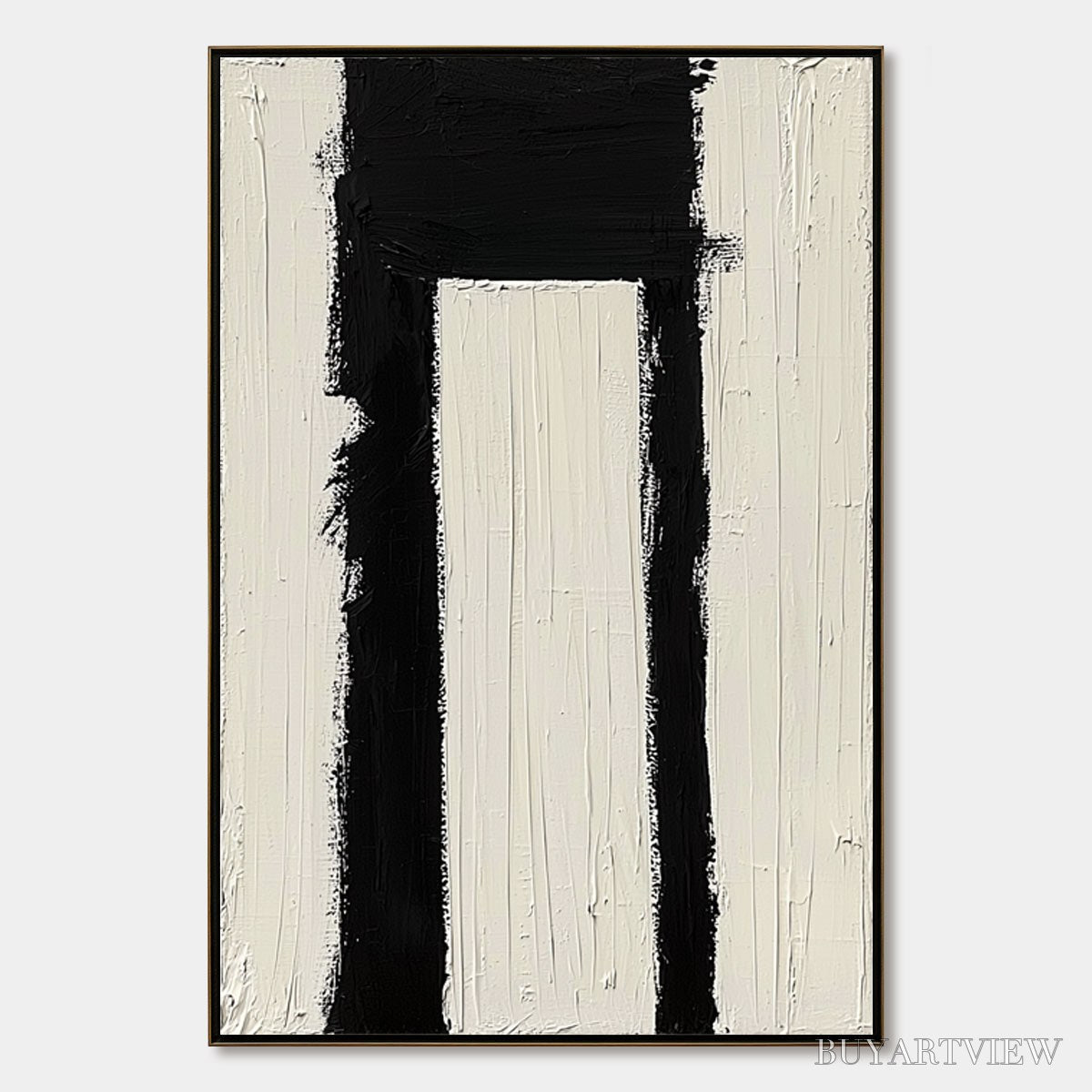 ARTOVITAS Gateway – Textured Minimalist Abstract Oil Painting - image 1