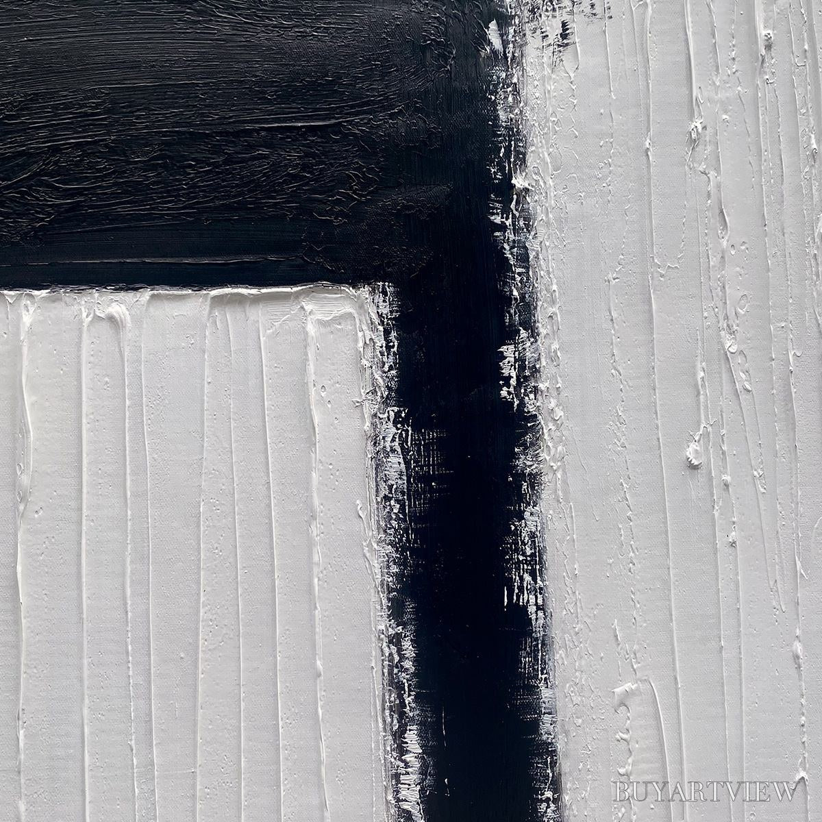ARTOVITAS Gateway – Textured Minimalist Abstract Oil Painting - image 3