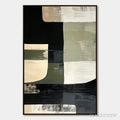 ARTOVITAS Structured Forms – Minimalist Abstract Block Oil Painting - image 1